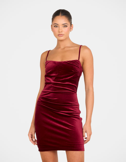 Anona Velvet Mini Dress